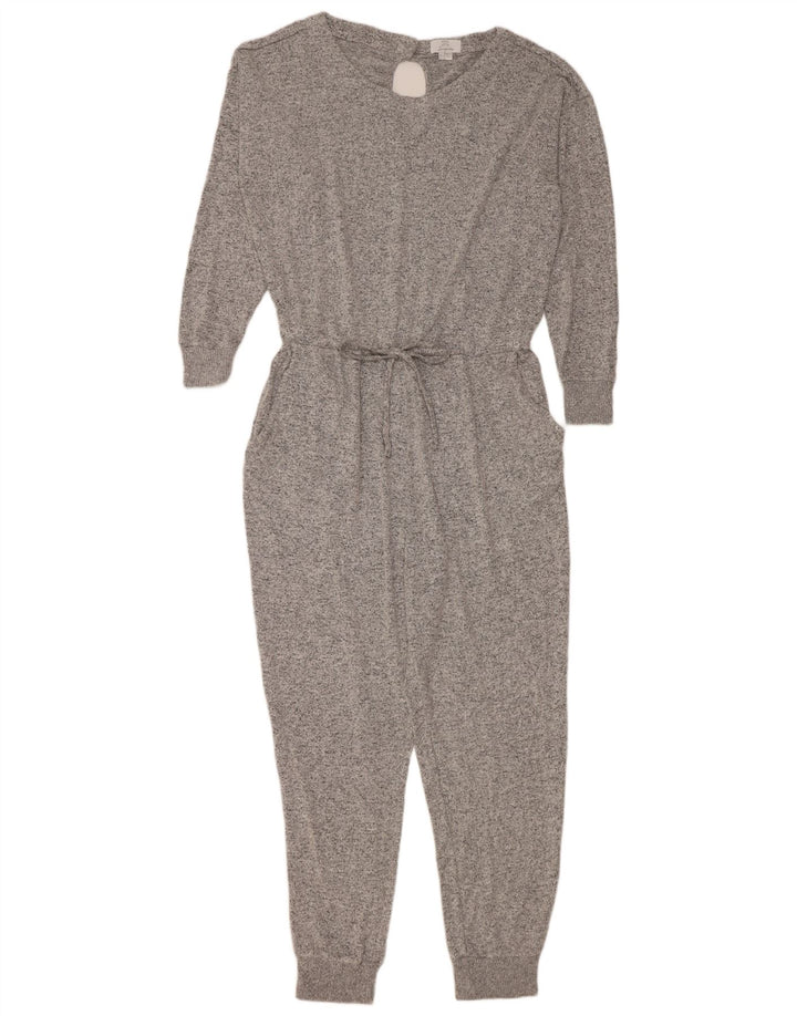 Übergroßer Damen-Jumpsuit von Fat Face, UK-Größe 46, Größe L, grau gefleckte Viskose