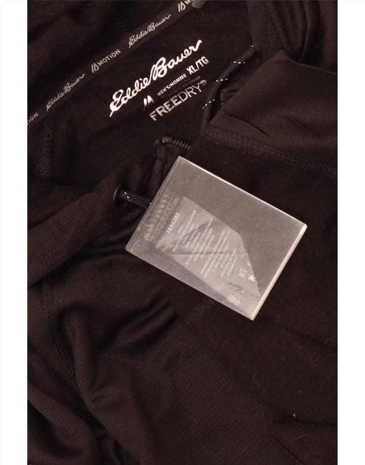 Eddie Bauer Herren-Kapuzenpullover mit Reißverschluss, XL, Schwarz, Polyester