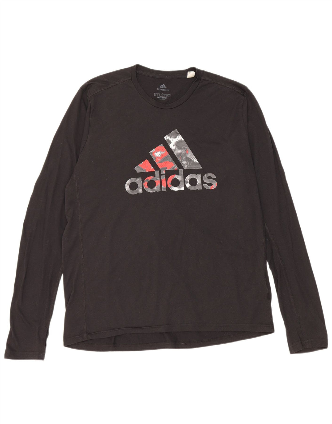 Adidas Herren Aeroready Graphic Top Langarm Large Schwarz Polyester