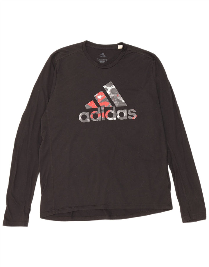Adidas Herren Aeroready Graphic Top Langarm Large Schwarz Polyester