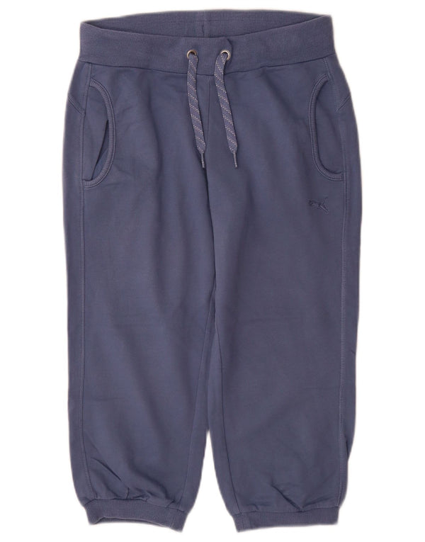 Puma Damen Capri-Trainingshose, Jogginghose, Größe S, Marineblau, Baumwolle, UK 8