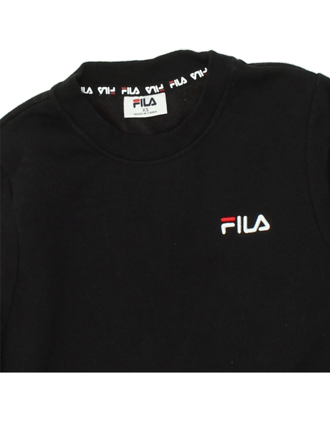 FILA Mens Sweatshirt Jumper XS Black Cotton Vintage Fila and Second-Hand Fila from Messina Hembry 
