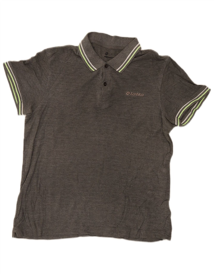 Lotto Herren Poloshirt Mittelgrau meliert