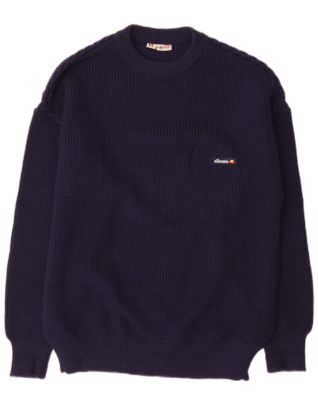 Ellesse Herren-Pullover mit Rundhalsausschnitt, IT 52, große marineblaue Wolle