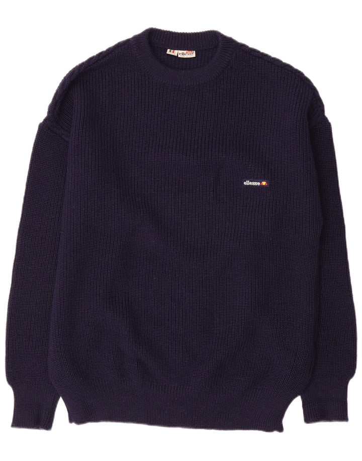 Ellesse Herren-Pullover mit Rundhalsausschnitt, IT 52, große marineblaue Wolle
