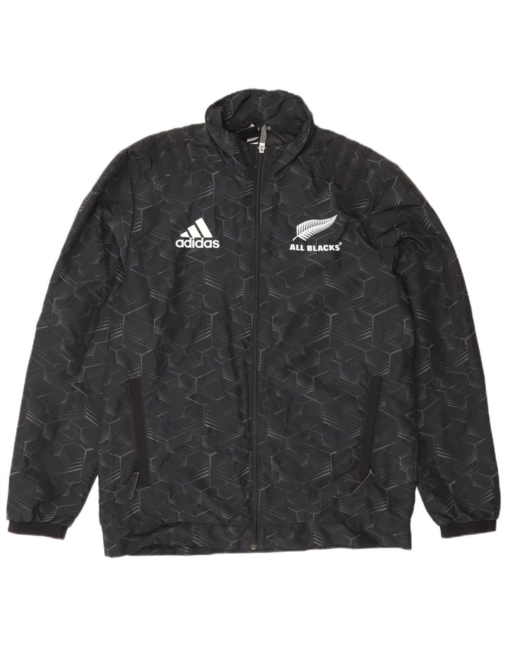 Adidas Herren All Blacks Graphic Trainingsanzug Top Jacke Small Schwarz Geometrisch