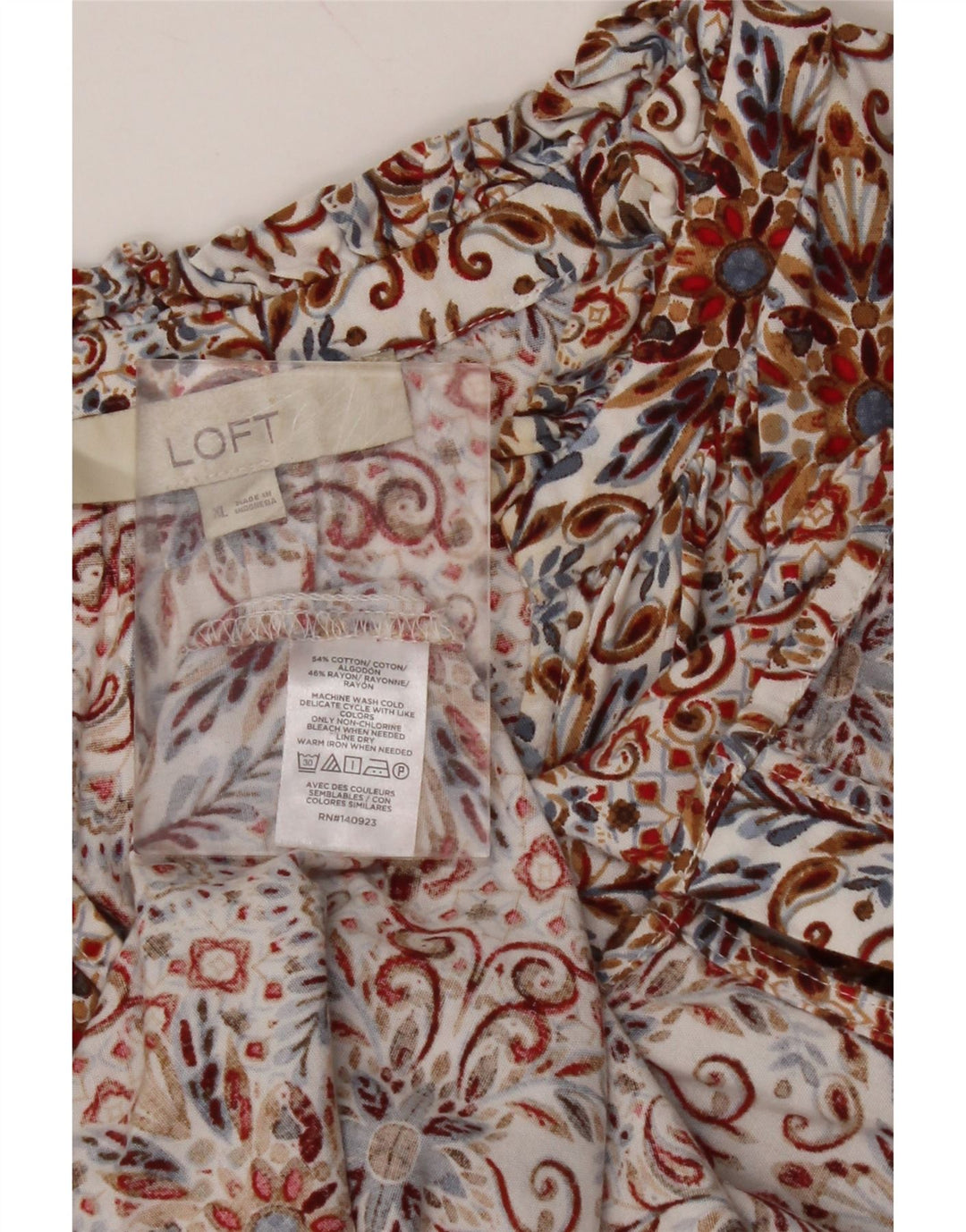 LOFT Damen Overshirt-Hemdbluse UK 18 XL Mehrfarbige Paisley-Baumwolle