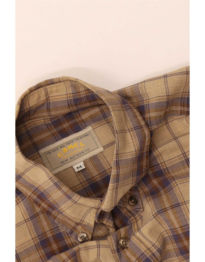 Camel Herren-Flanellhemd, mittelbeige kariert