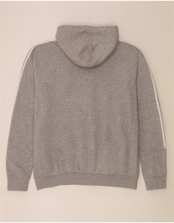 Adidas Herren Zip Hoodie Pullover 2XL Grau gefleckte Baumwolle