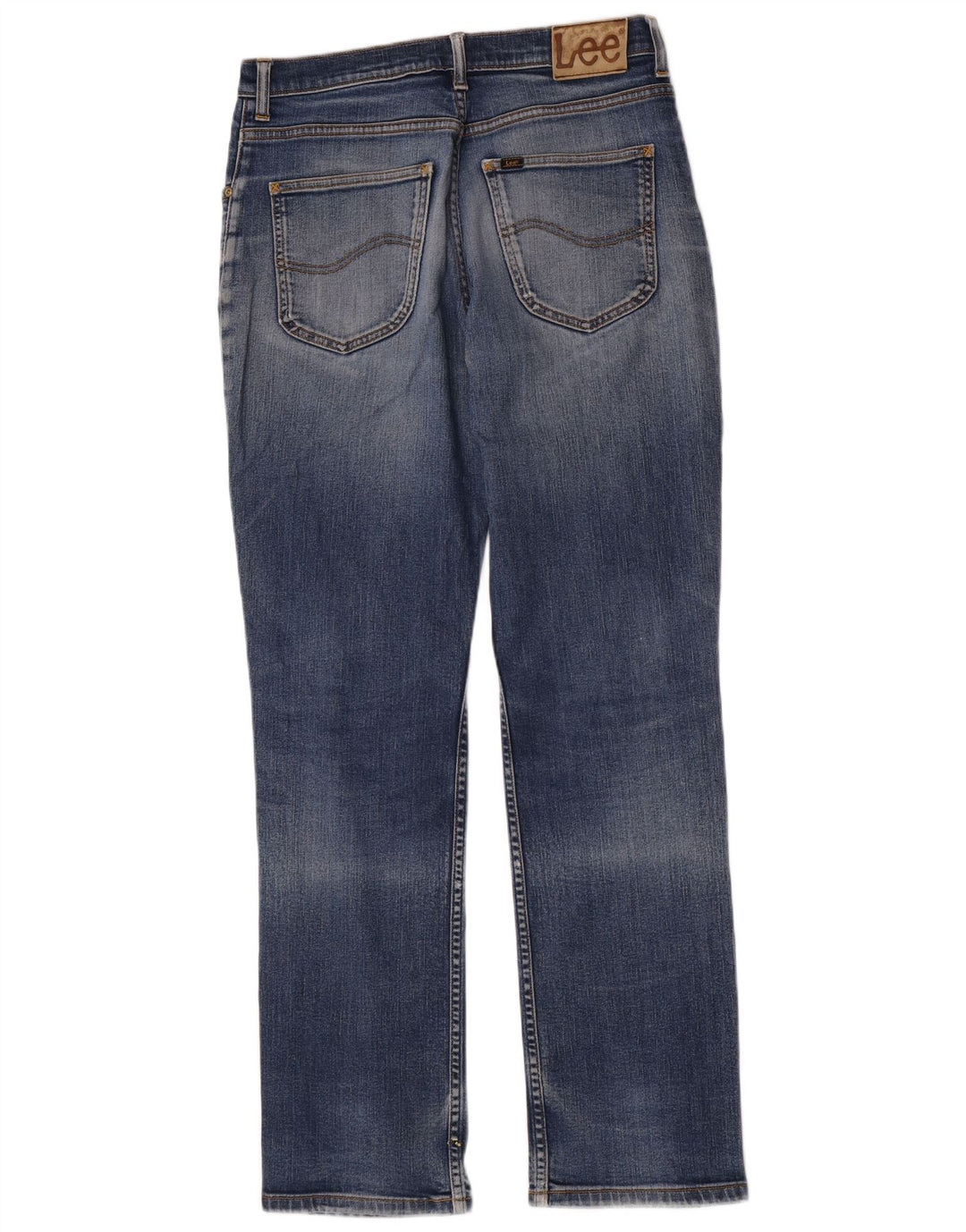 Lee Herren Brooklyn Straight Jeans W33 L34 Blaue Baumwolle