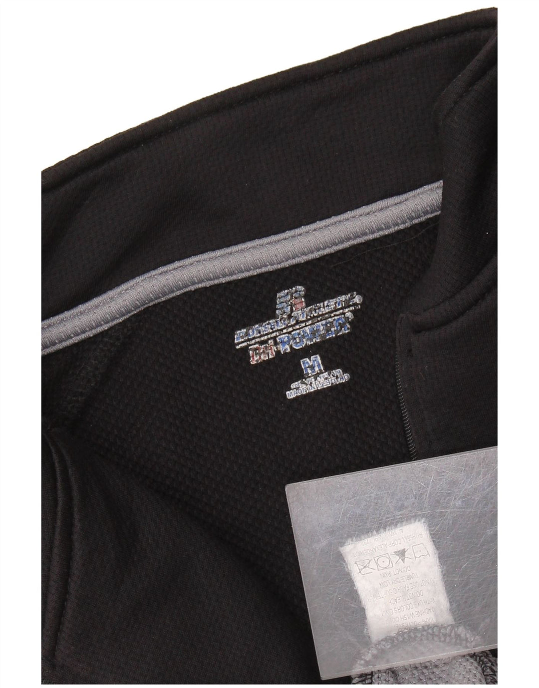 Russell Athletic Herren-Oberteil mit Reißverschluss, langärmlig, mittelschwarzes Polyester