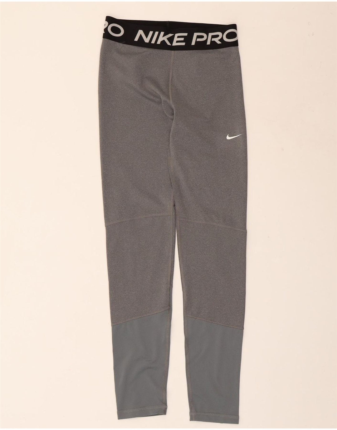 NIKE Dri Fit Grafik-Leggings für Mädchen, 13–14 Jahre, XL, Grau, Farbblock