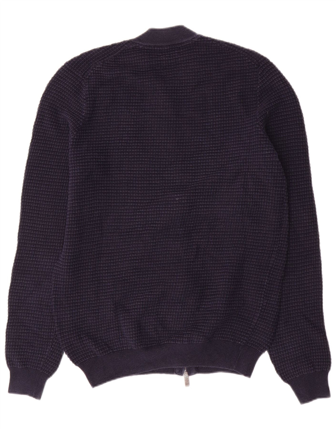 Massimo Dutti Herren-Strickjacke aus mittelblauer Baumwolle