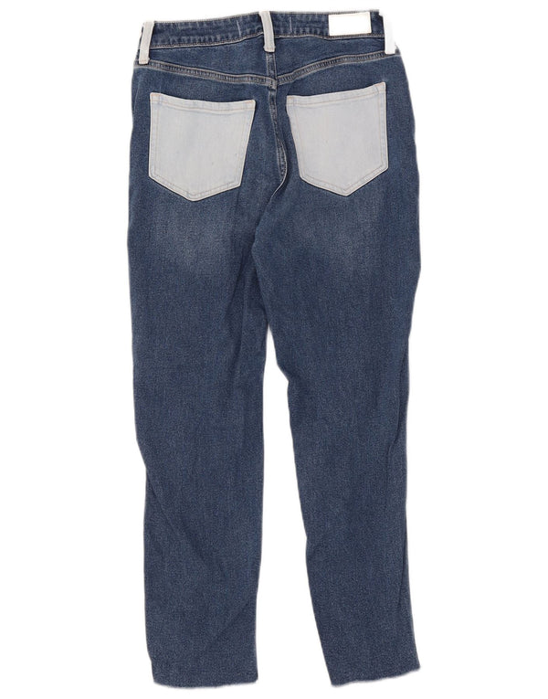 Hollister Damen Mom Distressed Straight Jeans US 5 Small W27 L27 Blau