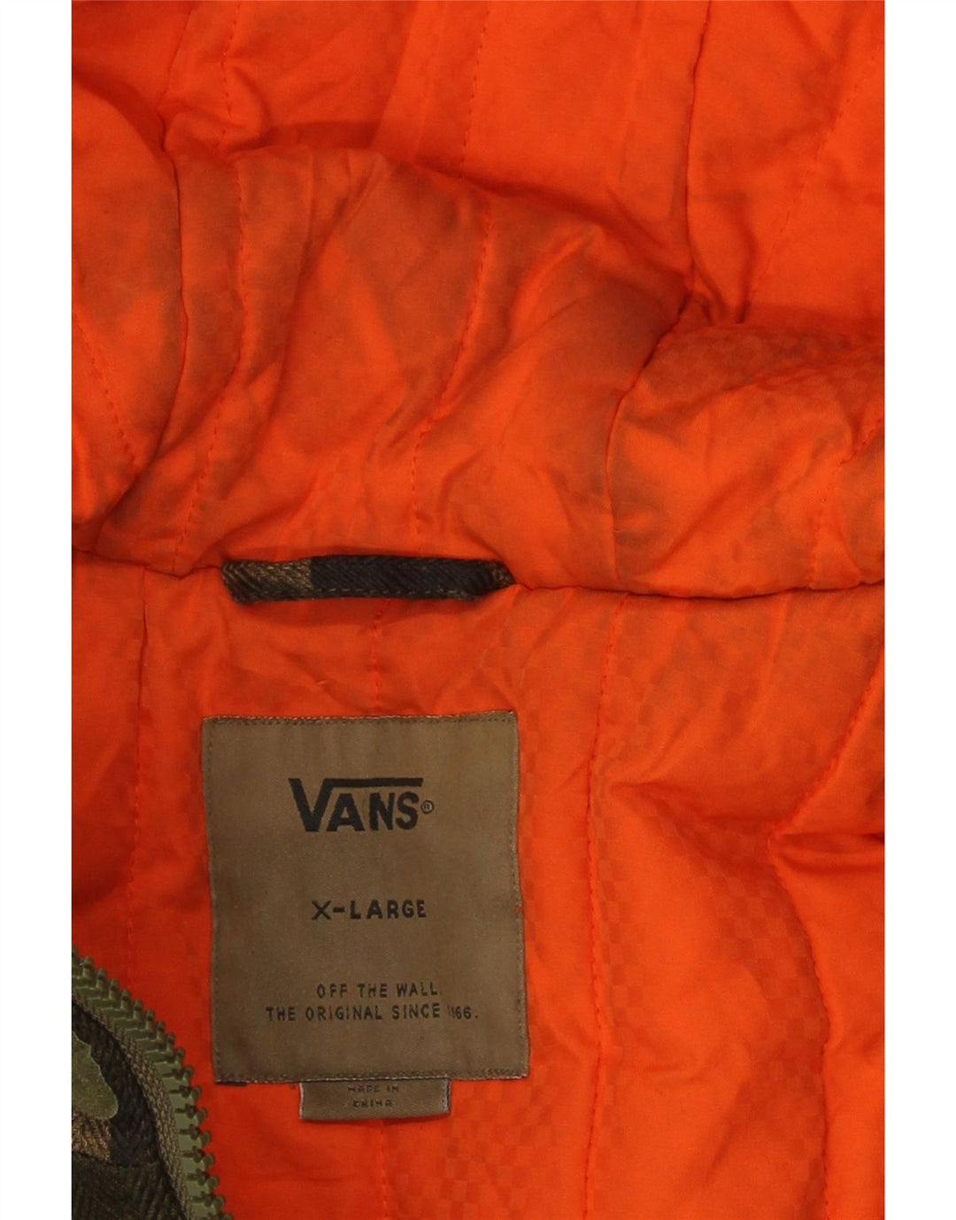 Vans Herren-Windbreakerjacke mit Kapuze, UK 52, XL, Khaki, Camouflage, Polyester