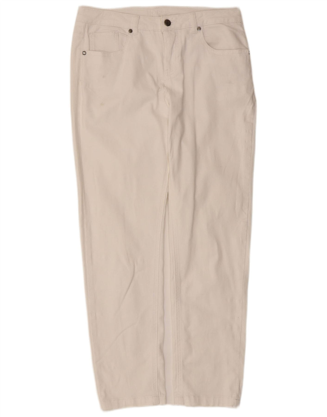 Hobbs Damen Straight Jeans UK 12 Medium W30 L27 Weiße Baumwolle
