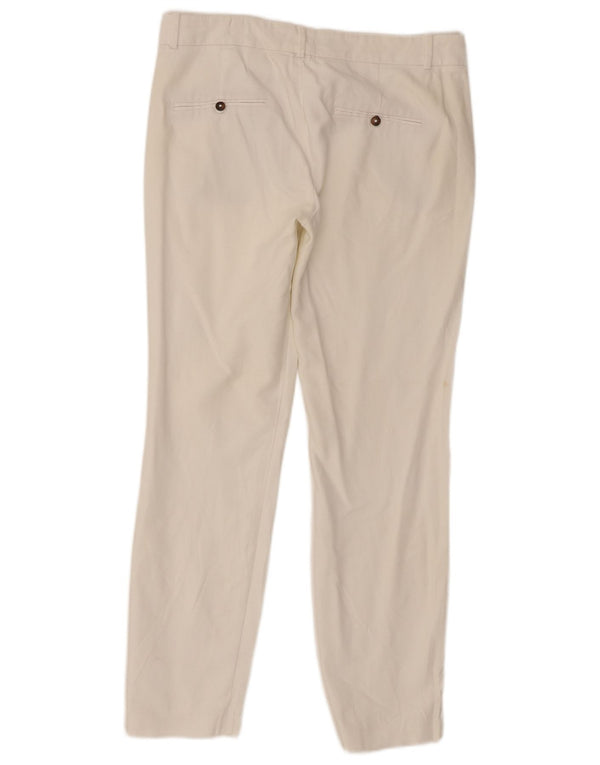Zara Damen Slim Chino Hose EU 36 XS W26 L27 Weiß