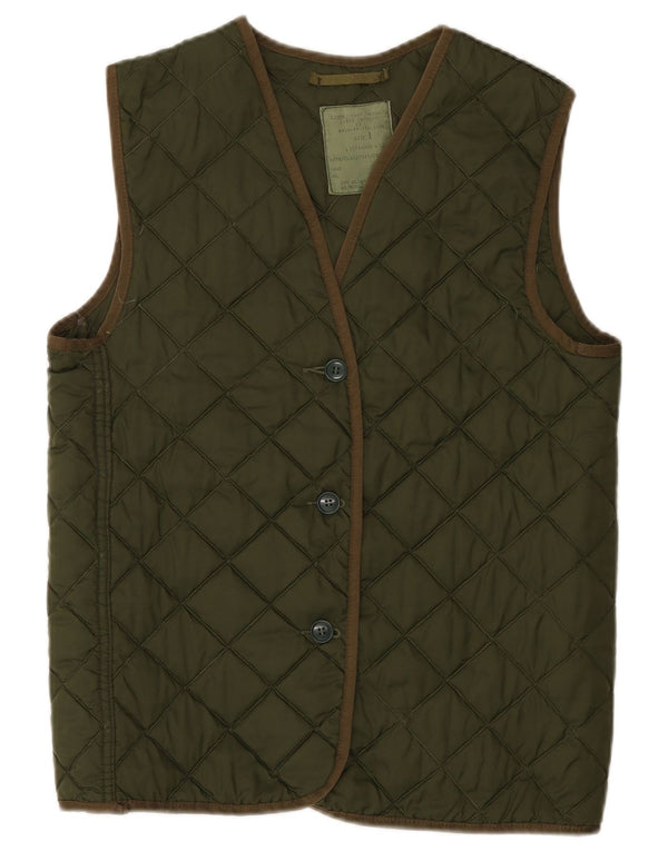 Vintage Damen Übergroße Steppweste US 1 XS Khaki
