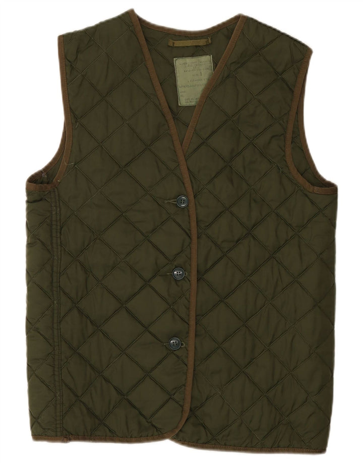 Vintage Damen Übergroße Steppweste US 1 XS Khaki