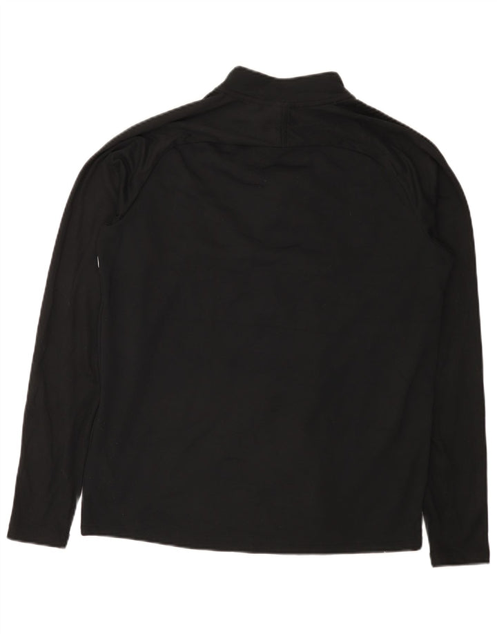 Nike Herren Dri Fit Pullover-Trainingsanzugoberteil mit Reißverschluss, Mittelschwarz, Farbblock