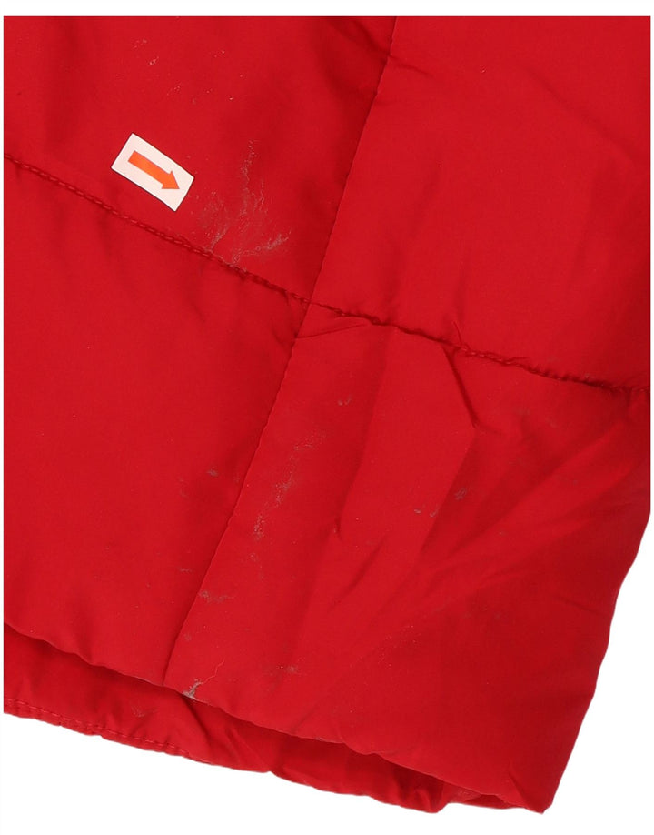 Marks & Spencer Damen Wattierter Mantel UK 14 Large Rot Polyester