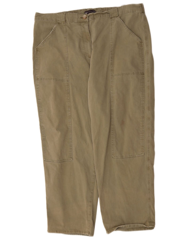 Marks & Spencer Damen Tapered Freizeithose UK 22 3XL W44 L28 Khaki