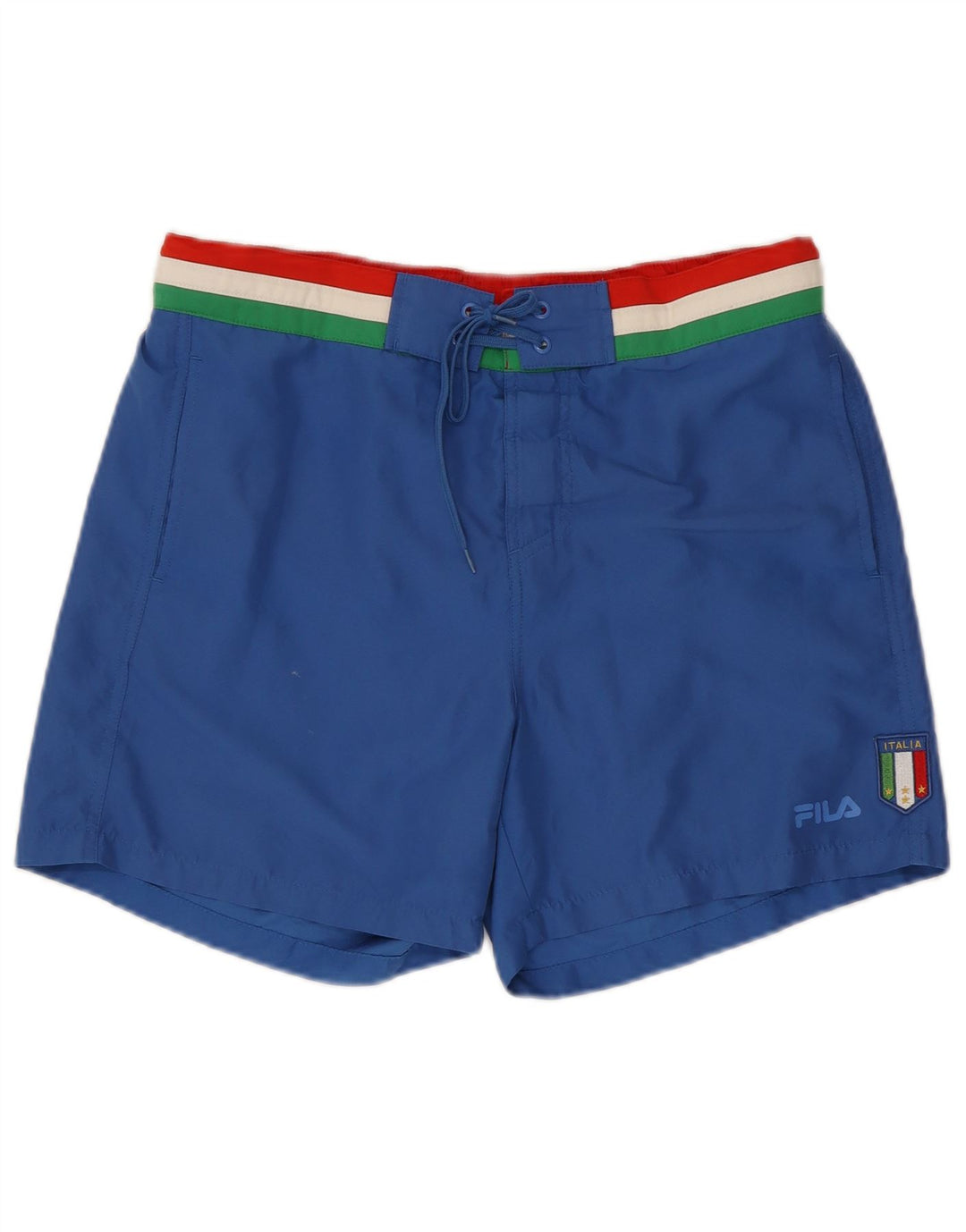 Fila Herren-Badeshorts, groß, blaues Farbblock-Polyester