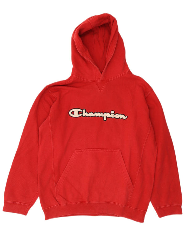 CHAMPION Kapuzenpullover mit Grafik für Jungen, 11–12 Jahre, rote Baumwolle