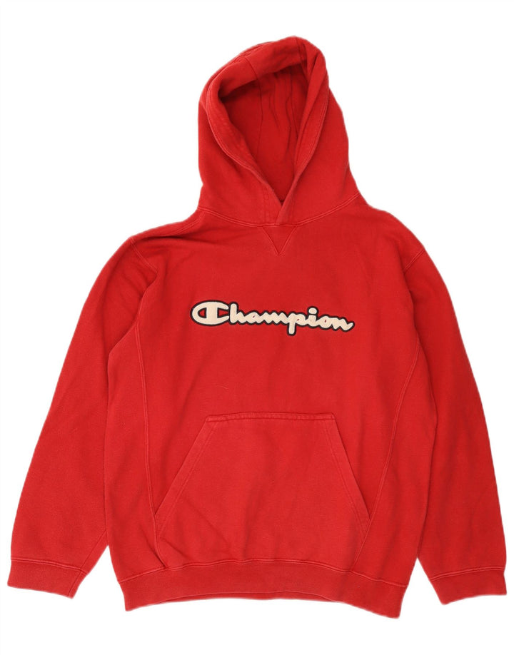CHAMPION Kapuzenpullover mit Grafik für Jungen, 11–12 Jahre, rote Baumwolle