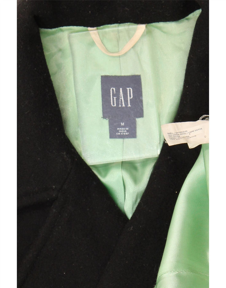 Gap Damen Pea Coat UK 14 Mittelschwarze Schurwolle