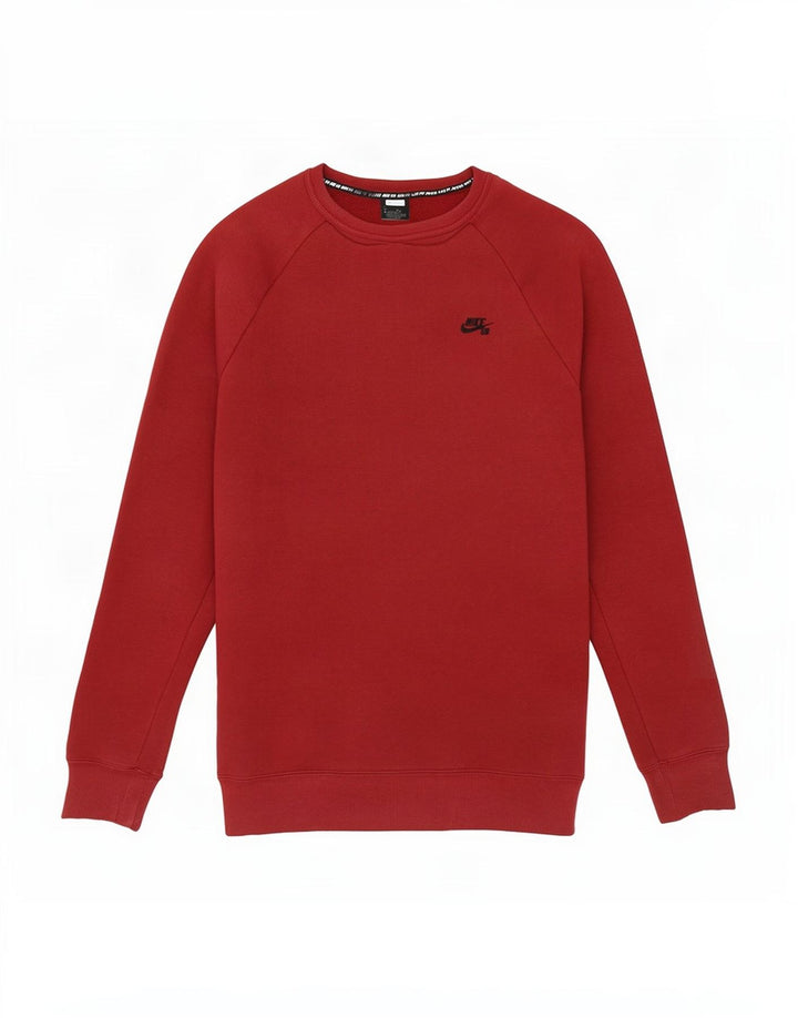 Nike Herren-Sweatshirt-Pullover, groß, Burgunderrot, Baumwolle
