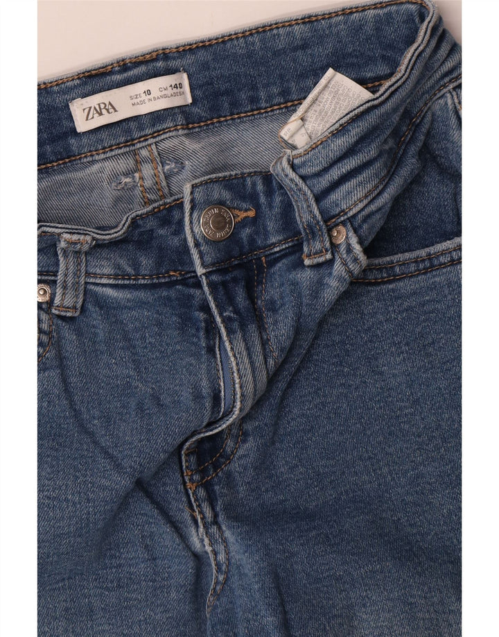 Zara Mädchen Cargo Bootcut Jeans 9–10 Jahre W26 L25 Blau