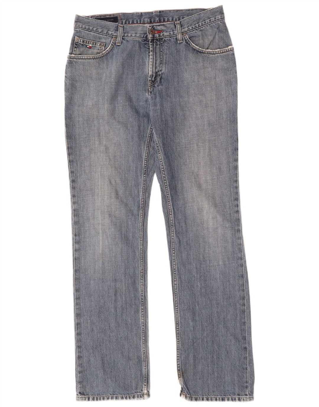 Tommy Hilfiger Herren Straight Jeans W34 L34 Blaue Baumwolle