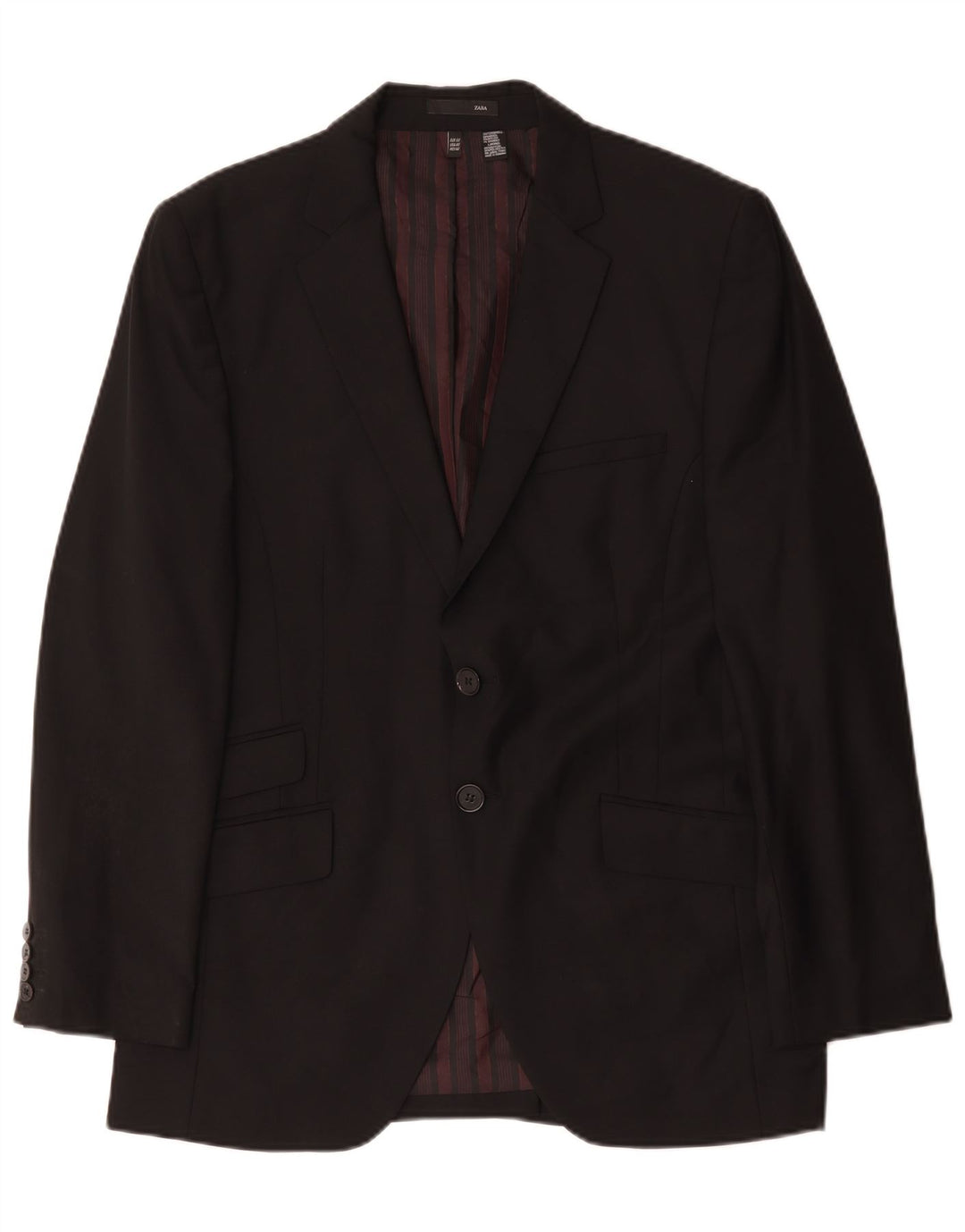 Zara Herren-Blazerjacke mit 2 Knöpfen, EU 50, mittelschwarze Wolle