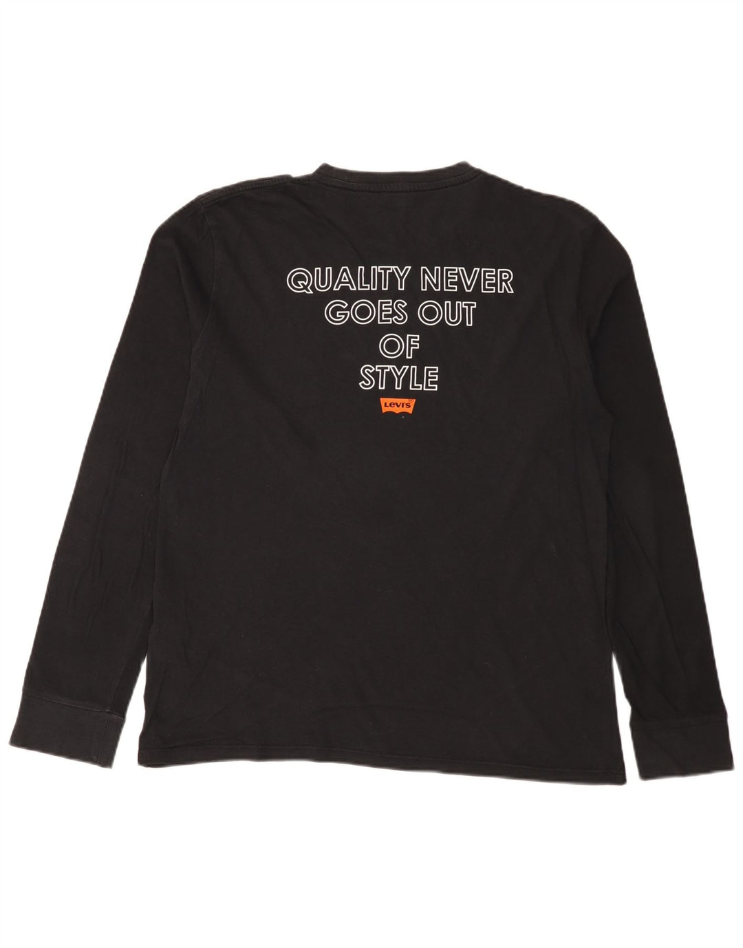 Levi's Herren-Oberteil mit Grafik, langärmelig, groß, aus schwarzer Baumwolle