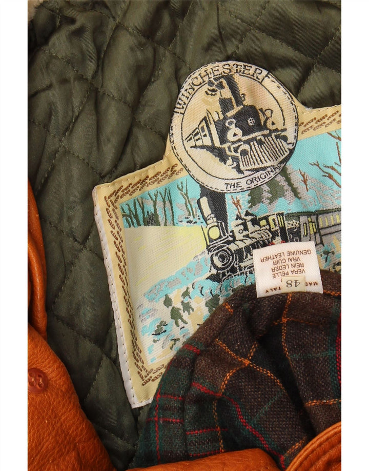 WINCHESTER Herren Lederjacke IT 48 Mittelbraunes Leder