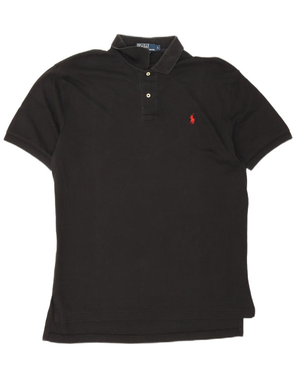 Polo Ralph Lauren Herren-Poloshirt, große schwarze Baumwolle