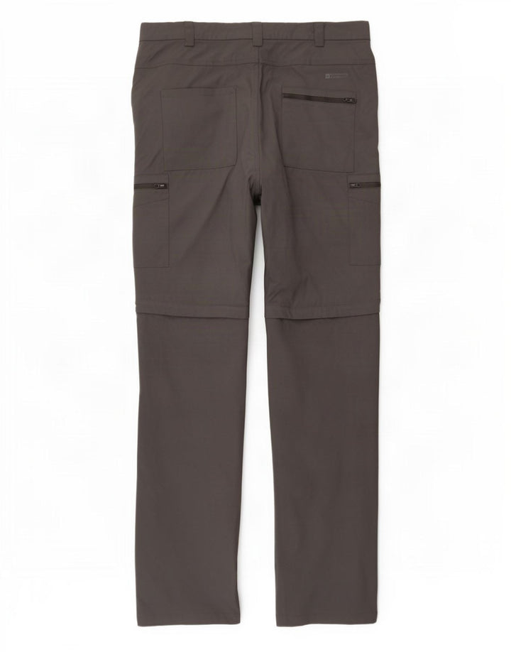 Mountain Warehouse Herren-Wander-Cargohose W38 L32 Graues Nylon