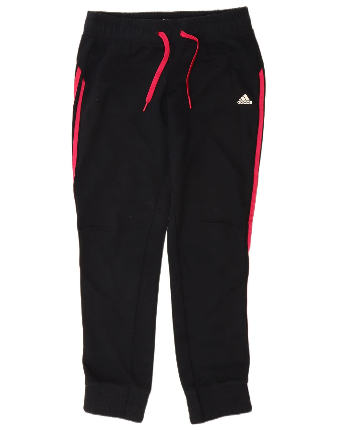 ADIDAS Damen Trainingshose Jogger UK 12/14 Mittelschwarze Baumwolle