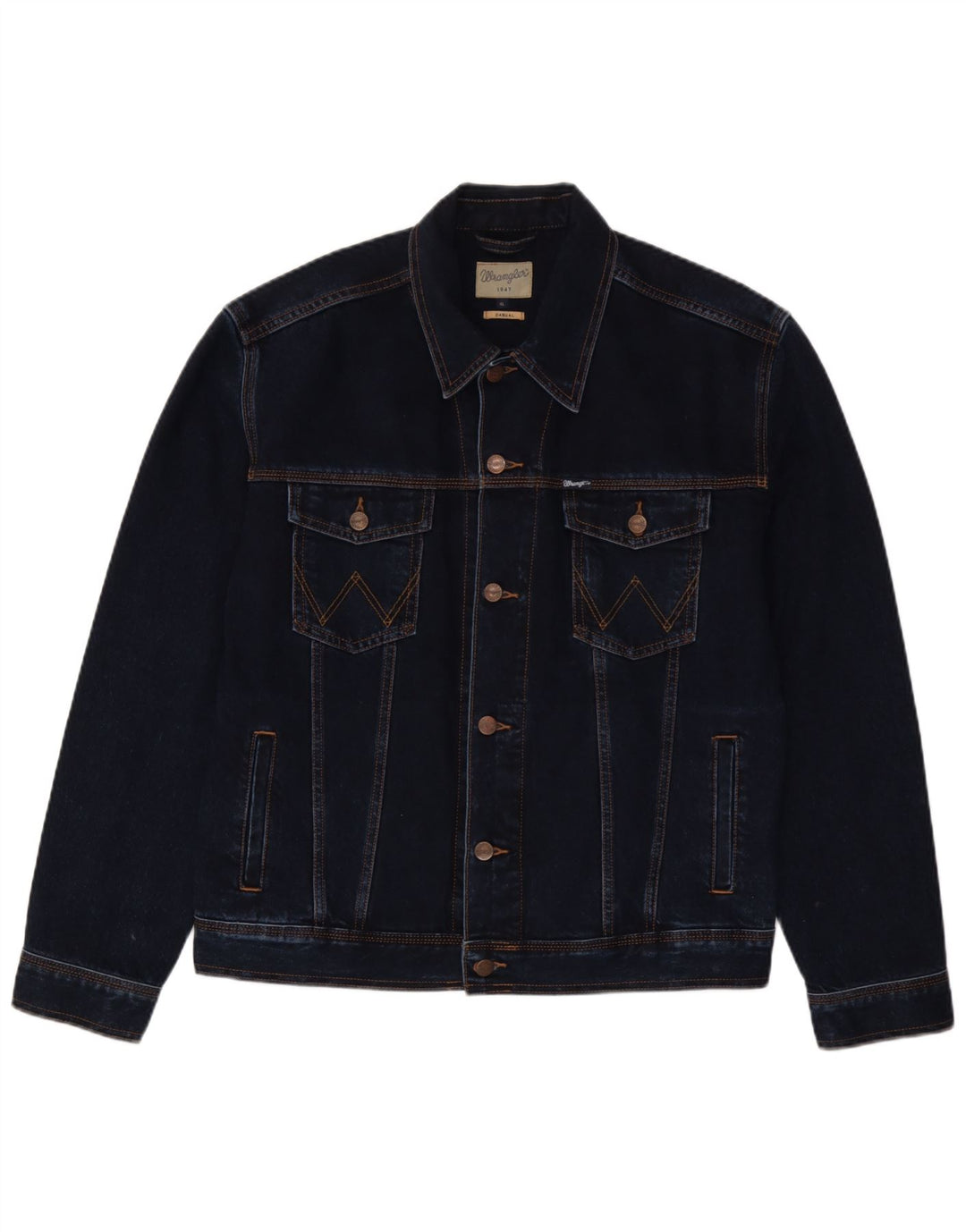Wrangler Herren Jeansjacke UK 42 XL Marineblaue Baumwolle