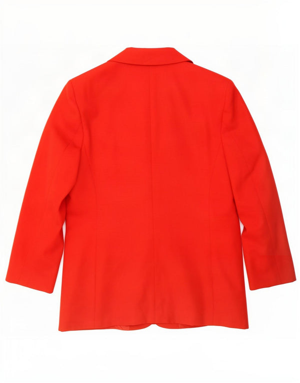 Luisa Spagnoli Damen 2-Knopf-Blazer mit 3/4-Ärmeln IT 44 Mittelrot