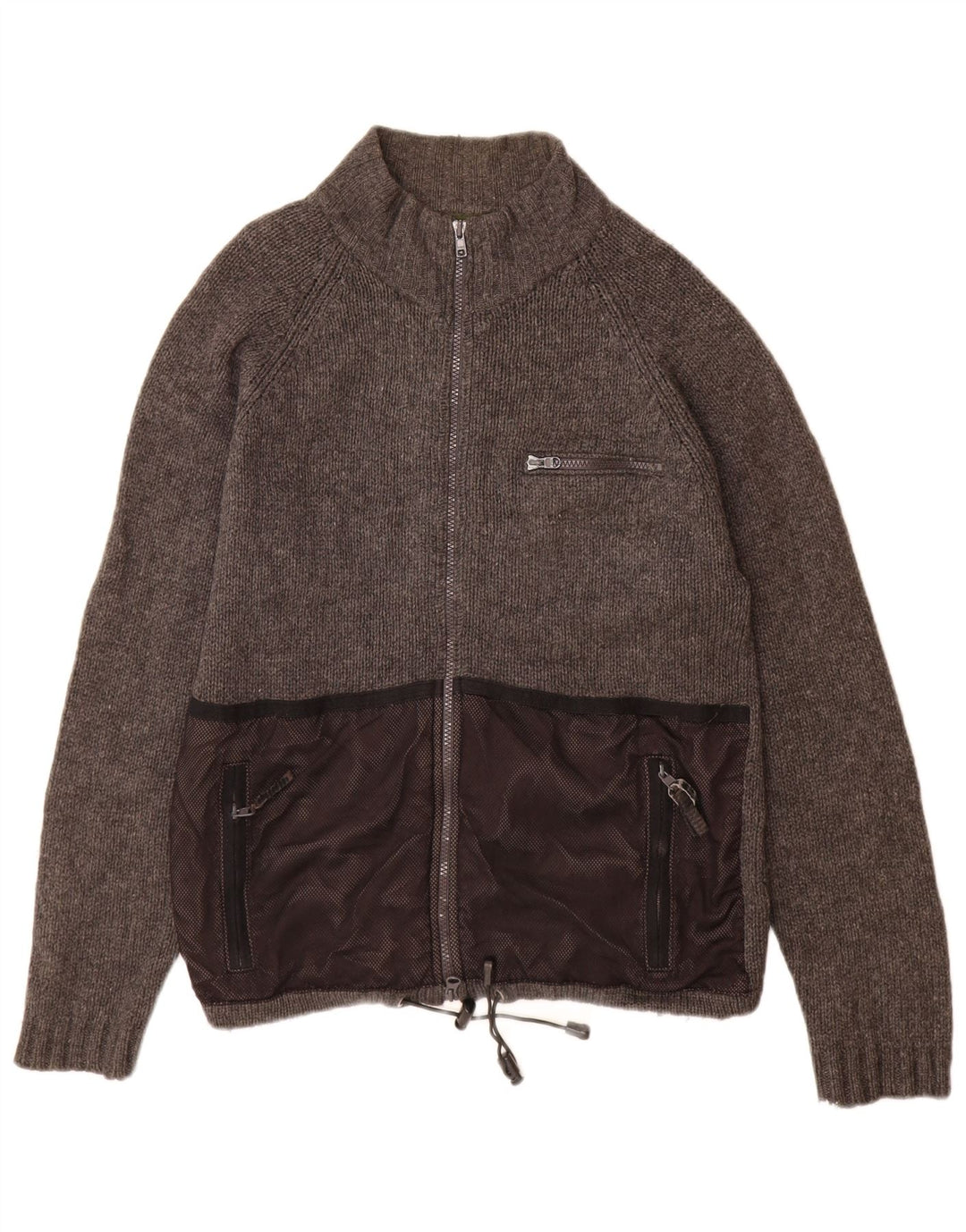 Timberland Herren-Strickjacke aus mittelgrauer Wolle