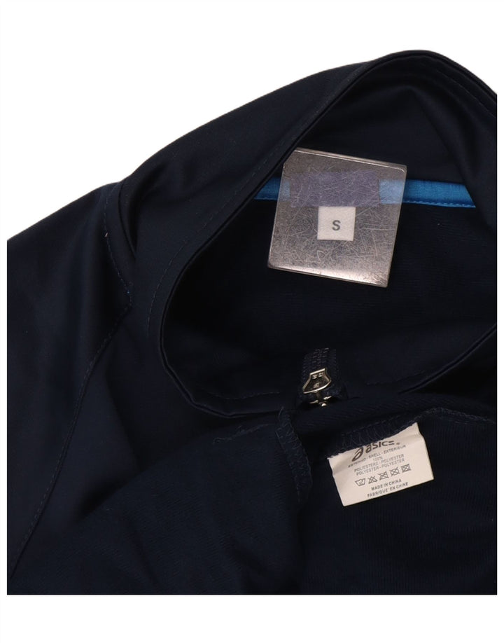 Asics Herren-Trainingsanzug, Top-Jacke, klein, marineblau, Polyester