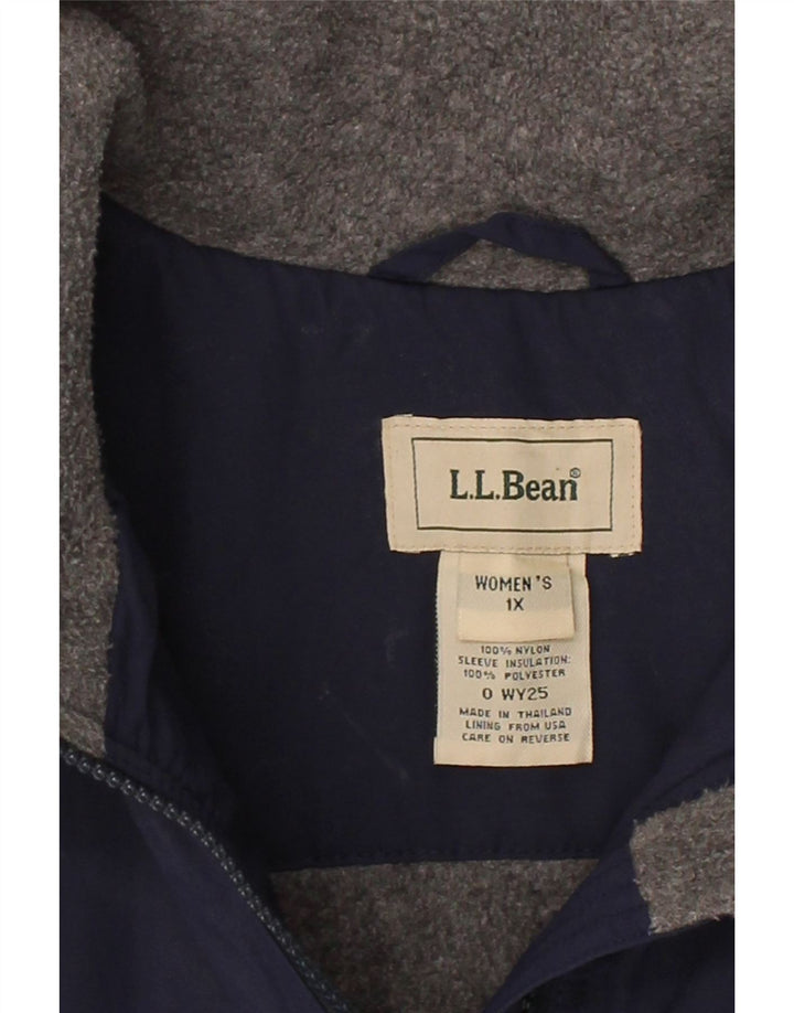 L.L.BEAN Womens Oversized Rain Jacket UK 18 XL Navy Blue Nylon Vintage L.L.Bean and Second-Hand L.L.Bean from Messina Hembry 