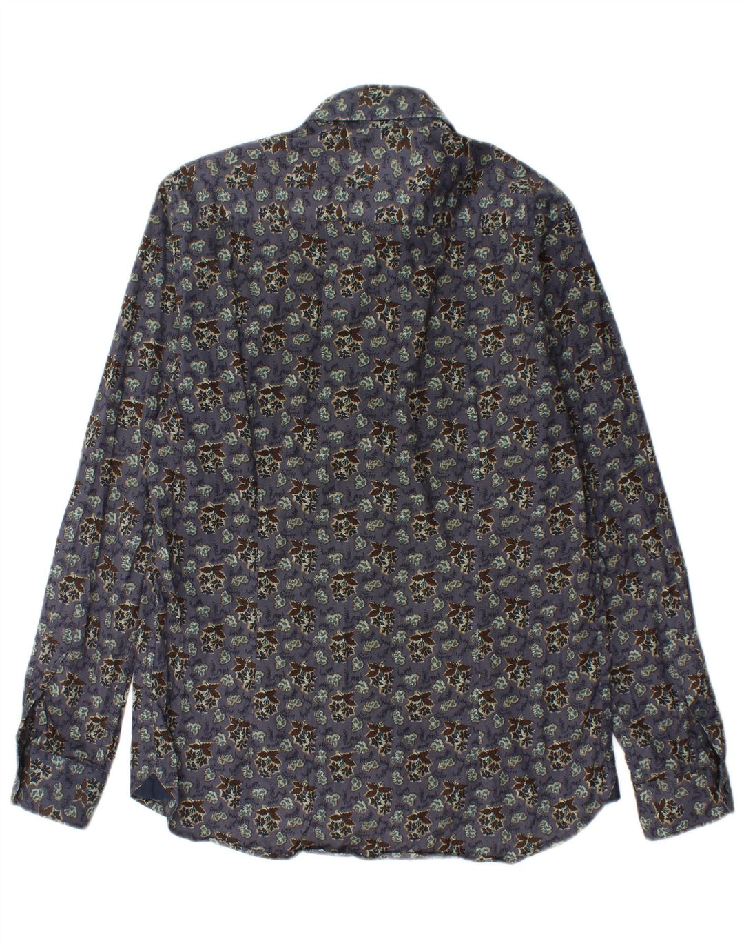 CARRERA Herrenhemd aus mittelvioletter Baumwolle mit Blumenmuster