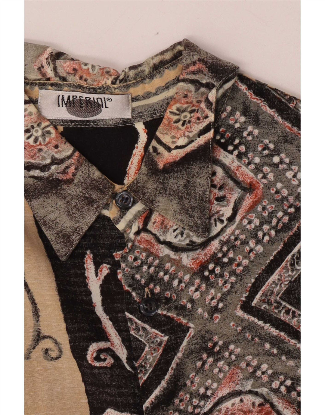 Imperial Herren Kurzarmhemd Medium Schwarz Patchwork