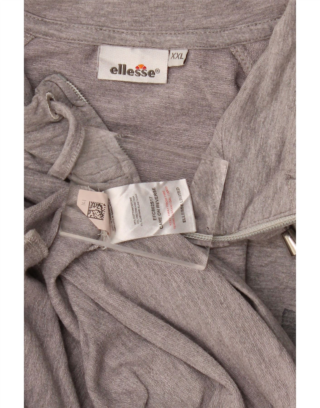 Ellesse Womens Graphic Trainingsanzug Top Jacke UK 20 2XL Grau geblümte Baumwolle