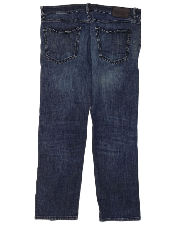 Hugo Boss Damen Regular Straight Jeans W36 L32 Blaue Baumwolle