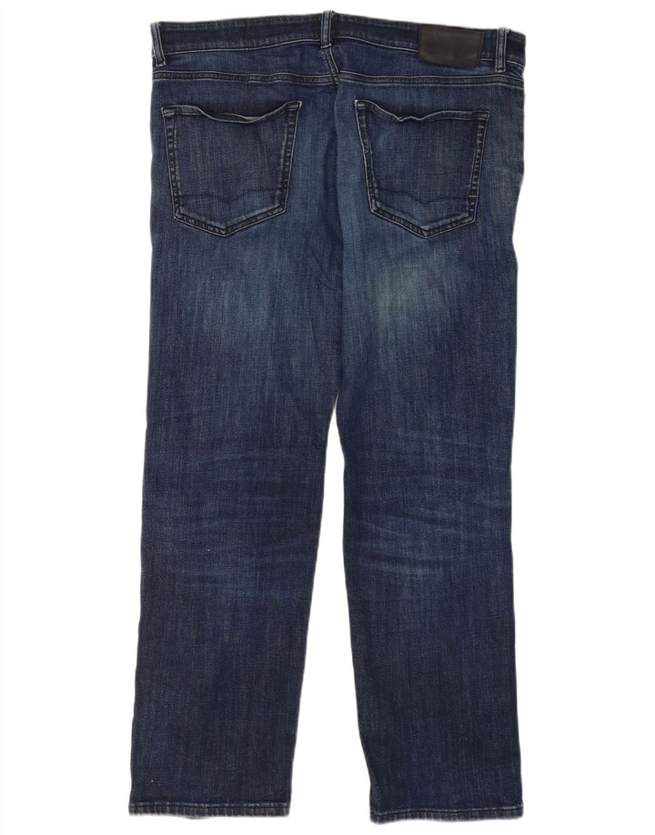 Hugo Boss Damen Regular Straight Jeans W36 L32 Blaue Baumwolle