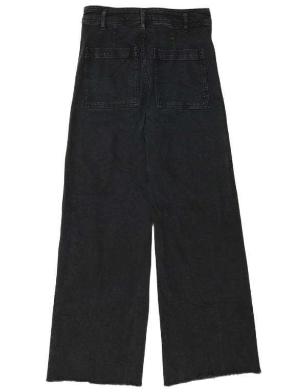 Zara Damen The Marine High Rise Straight Jeans EU 38 Small W28 L29 Schwarz